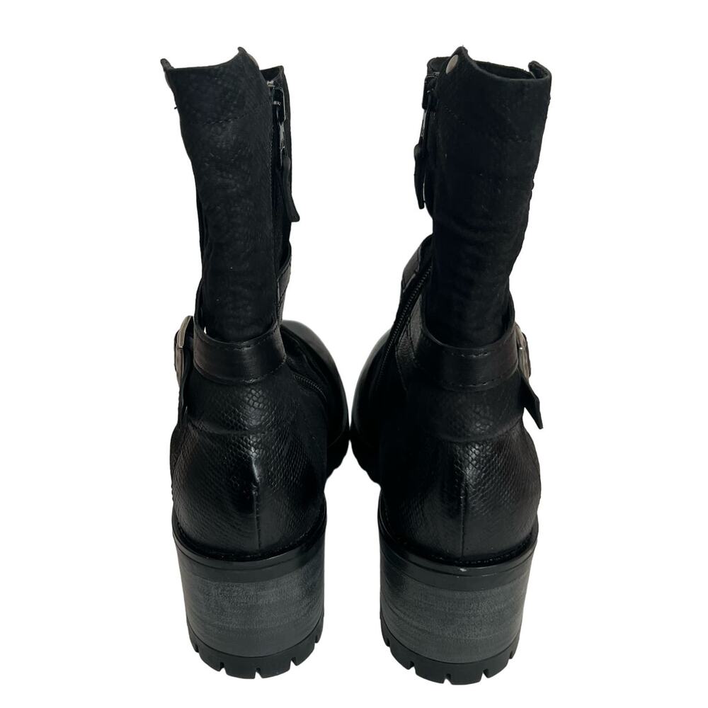 Miz Mooz Marjorie Leather Wraparound Ankle Strap Moto Boots Size 42 EU - Picture 4 of 14